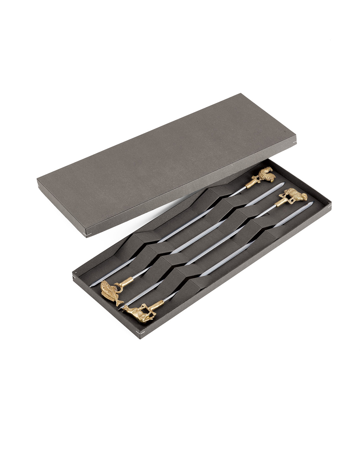 Grillspieße-Set, 4-teilig im Geschenkkarton