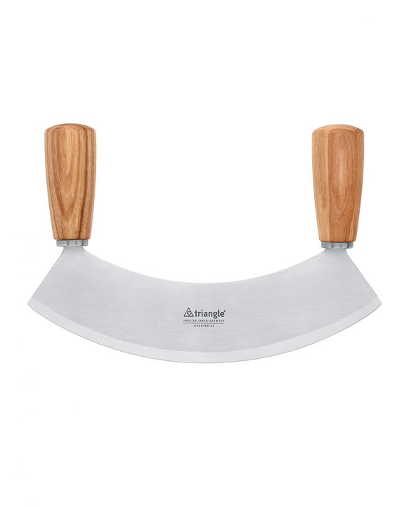 triangle Mincing Knife ash wood hardened 23cm large Solingen hand-made